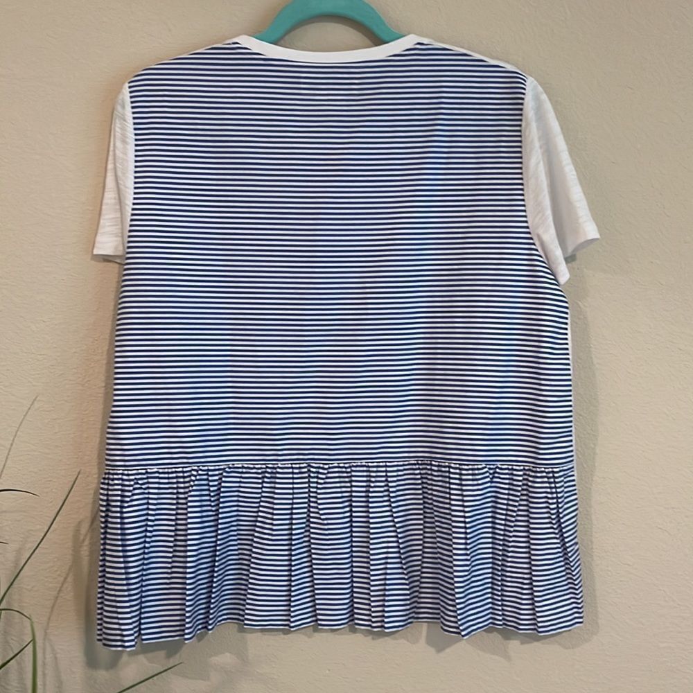 Kate Spade Broome Street Ruffle Back Tee size Large NEW - Picture 5 of 8